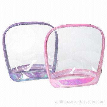 PVC Bag with Customer's Logo, Measures 15 x 8.5 x 19cm